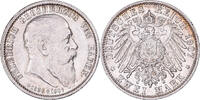 German States 2 Mark BADEN, Friedrich I, Silver, KM:272 -
