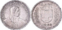 Switzerland 5 Francs Bern, Silver, KM:40 -
