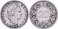 Switzerland 20 Rappen Bern, Nickel, KM:29 -