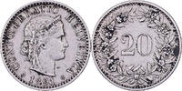 Switzerland 20 Rappen Bern, Nickel, KM:29 -