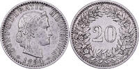 Switzerland 20 Rappen Bern, Nickel, KM:29 -