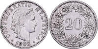 Switzerland 20 Rappen Bern, Nickel, KM:29 -