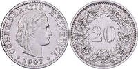 Switzerland 20 Rappen Bern, Nickel, KM:29 -