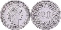 Switzerland 20 Rappen Bern, Nickel, KM:29 -
