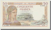 France 50 Francs Cérès, 1937-12-30, Fayette:18.6, KM:85b -