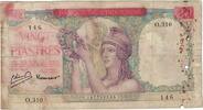 French Indochina 20 Piastres Banknote, FRENCH INDO-CHINA, Undated (1942), KM:81a VG(8-10)