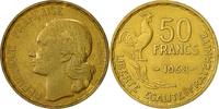 France 50 Francs Coin, Guiraud, Paris, Aluminum-Bronze -