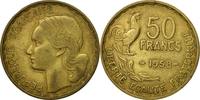 France 50 Francs Coin, Guiraud, Paris, Aluminum-Bronze -