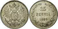 Finland 25 Penniä Coin, Nicholas II, Silver, KM:6.2 -