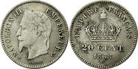 France 20 Centimes Coin, Napoleon III, Napoléon III, Strasbourg -