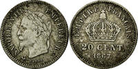 France 20 Centimes Coin, Napoleon III, Napoléon III, Bordeaux -