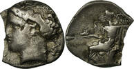 Tetrobol Coin, Bruttium, Terina (300 BC), Terina, nymph, Silver -
