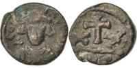 Half Follis Coin, Constans II, Bronze -