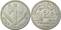 France 2 Francs Coin, Bazor, Beaumont - Le Roger, Aluminum -