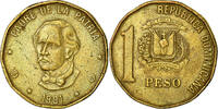 Dominican Republic Peso Coin, Brass, KM:80.1 -