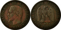 France 5 Centimes Coin, Napoleon III, Napoléon III, Marseille -