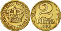 Yugoslavia 2 Dinara Petar II, Aluminum-Bronze, KM:20 -