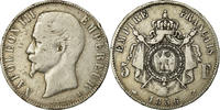 France 5 Francs Coin, Napoleon III, Napoléon III, Paris -