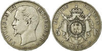 France 5 Francs Coin, Napoleon III, Napoléon III, Strasbourg -