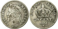 France 20 Centimes Coin, Napoleon III, Napoléon III, Strasbourg -