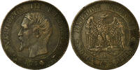 France 2 Centimes Coin, Napoleon III, Napoléon III, Paris -