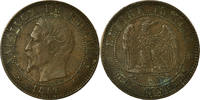 France 2 Centimes Coin, Napoleon III, Napoléon III, Bordeaux -