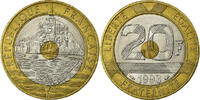 France 20 Francs Coin, Mont Saint Michel, Paris -