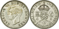 Great Britain Florin, Two Shillings Coin, George VI, Silver -