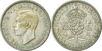 Great Britain Florin, Two Shillings Coin, George VI, Silver -