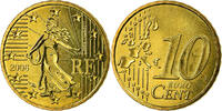 France 10 Euro Cent Brass, KM:1285 -