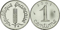 France Centime Coin, Épi, Paris, Stainless Steel, KM:928 -