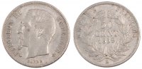 France 50 Centimes Coin, Napoleon III, Napoléon III, Strasbourg -