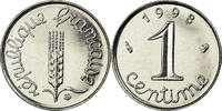 France Centime Coin, Épi, Paris, Stainless Steel, KM:928 -