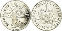 France Franc Coin, Semeuse, Paris, Proof, Nickel, KM:925.2 -