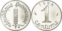France Centime Coin, Paris, Proof, Stainless Steel -