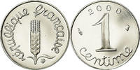 France Centime Coin, Épi, Paris, Proof, Stainless Steel -