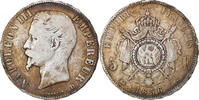 France 5 Francs Coin, Napoleon III, Napoléon III, Lyon -