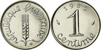 France Centime Coin, Épi, Paris, Stainless Steel, KM:928 -