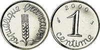 France Centime Coin, Épi, Paris, Stainless Steel, KM:928 -
