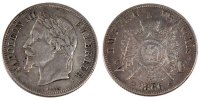 France 2 Francs Coin, Napoleon III, Napoléon III, Paris -