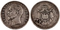 France 5 Francs Coin, Napoleon III, Napoléon III, Lyon -