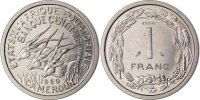 EQUATORIAL AFRICAN STATES Franc Coin, Paris, Aluminium -