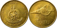 Vanuatu 5 Vatu Coin, British Royal Mint, Nickel-brass, KM:5 -