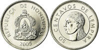 Honduras 50 Centavos Coin, Nickel plated steel, KM:84a.2 -