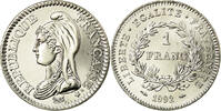 France Franc Coin, République, Paris, Nickel, KM:1004.1 -