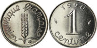 France Centime Coin, Épi, Paris, Stainless Steel, KM:928 -