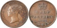 Great Britain 1/2 Farthing Coin, Victoria, Copper, KM:738 -