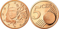France 5 Euro Cent Copper Plated Steel, KM:1284 -