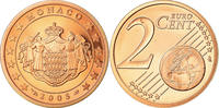 Monaco 2 Euro Cent BE, Copper Plated Steel, KM:168 -