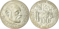 France 100 Francs Coin, Germinal, Silver, KM:957, Gadoury:900 -